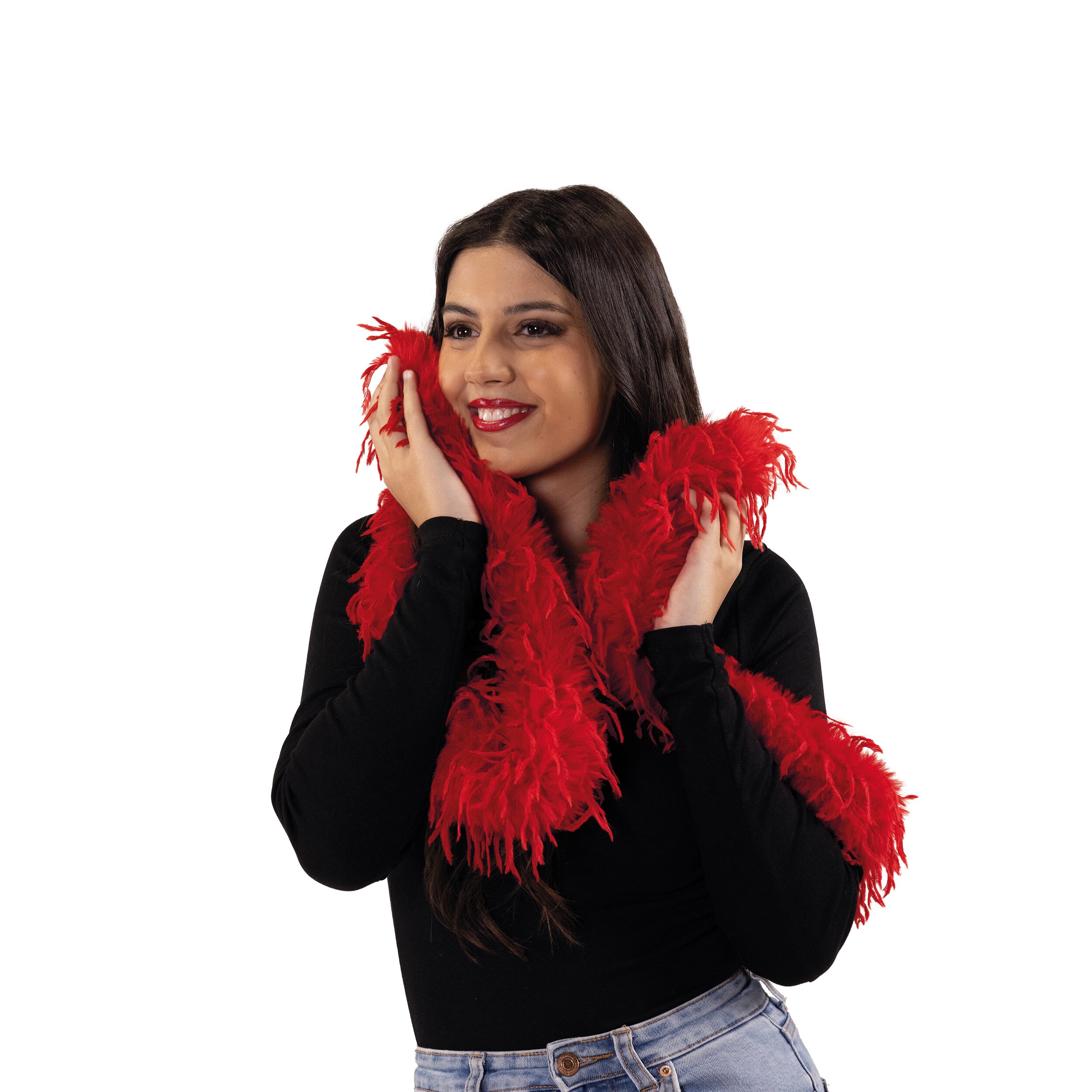 Boa aus Federimitat rot 