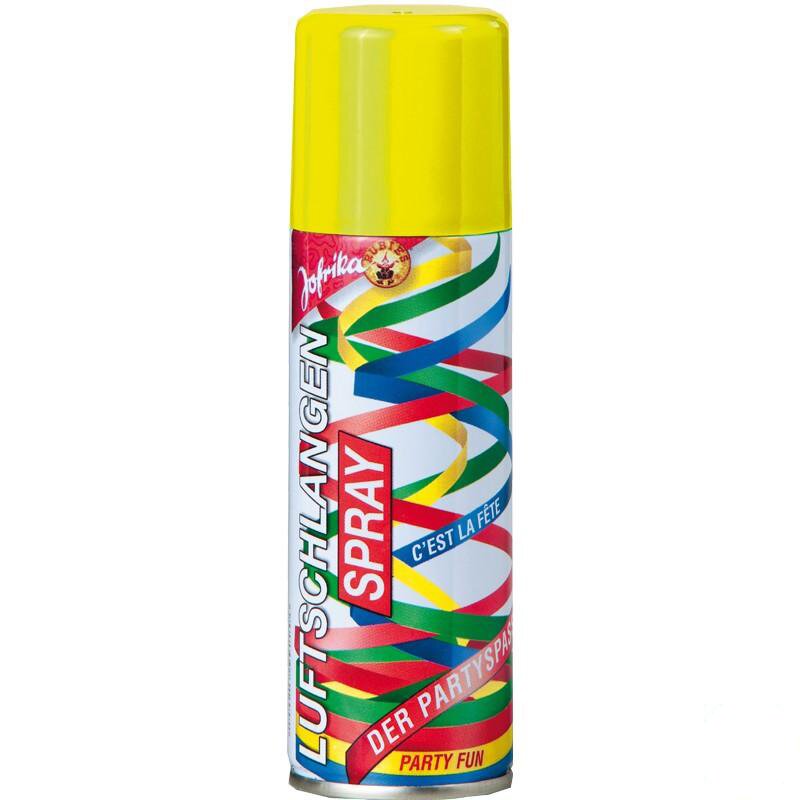 Luftschlangen Spray gelb