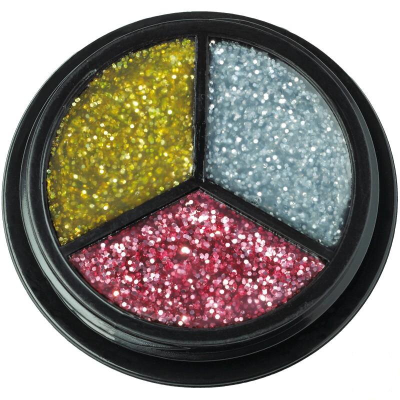 Trio Glitter silber-gold-pink