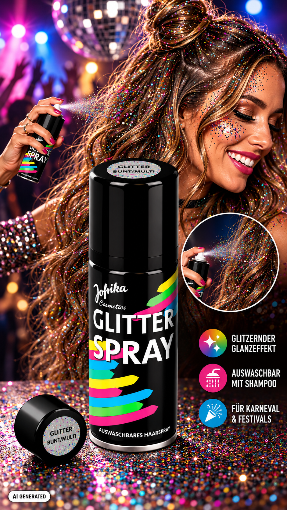 Glitter Spray multi color
