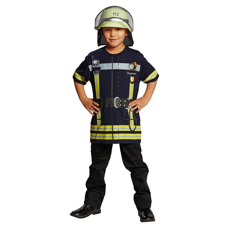 Spieleshirt Feuerwehr blau