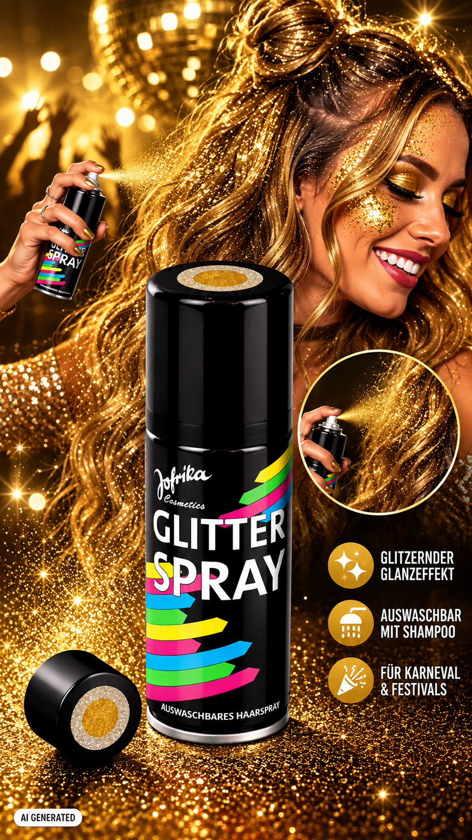Glitter Spray gold