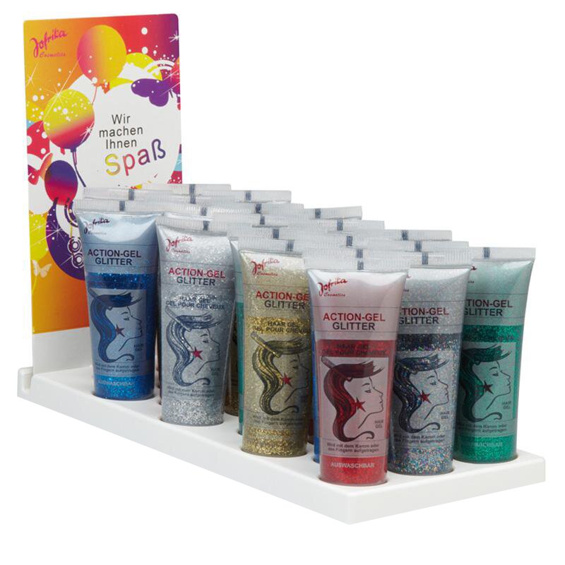 Action-Gel Glitter, 20 Stk., Display