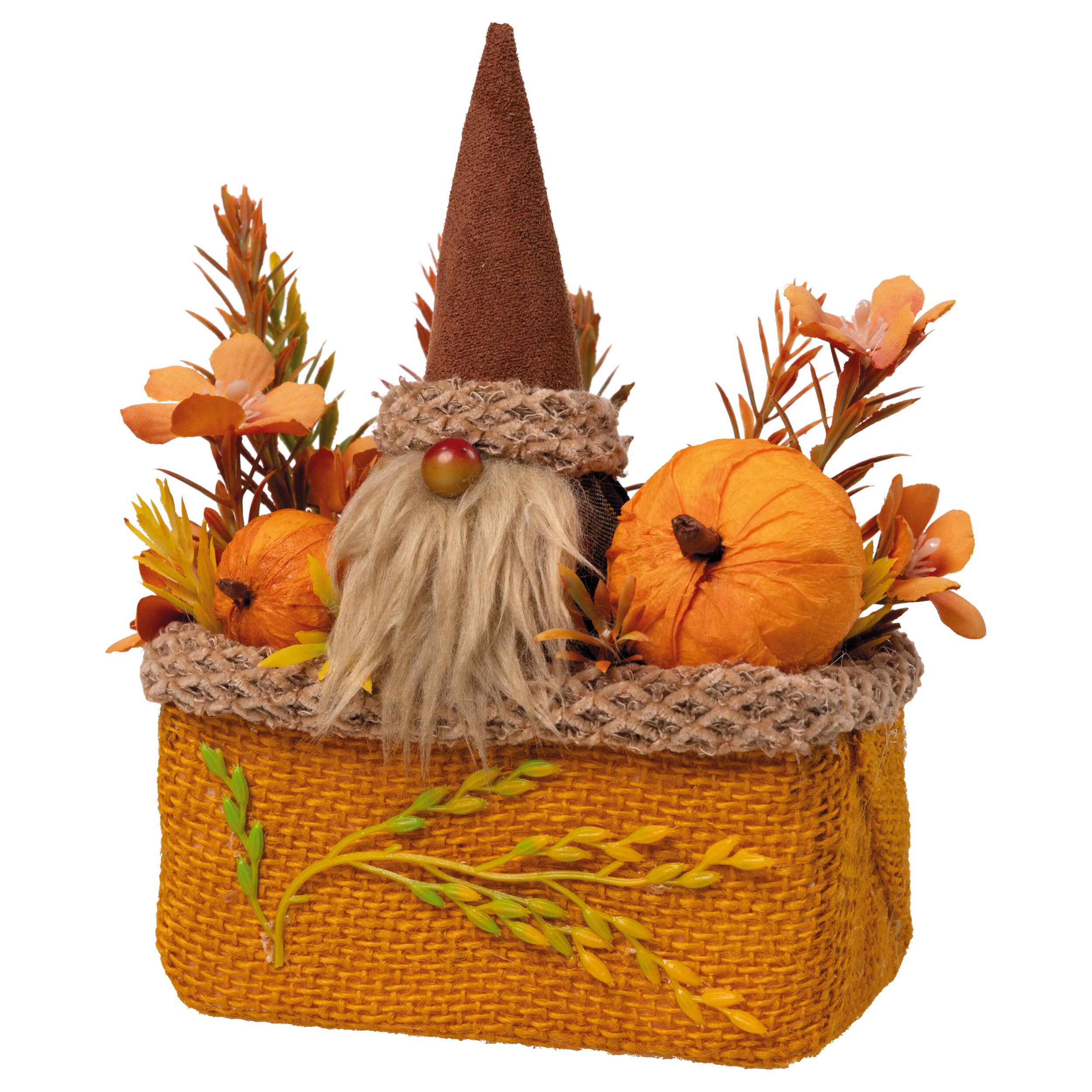 Herbstdeko Korb mit Gnom