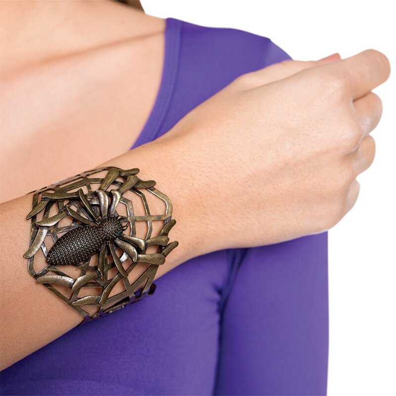 Armreif Spinnennetz mit Spinne