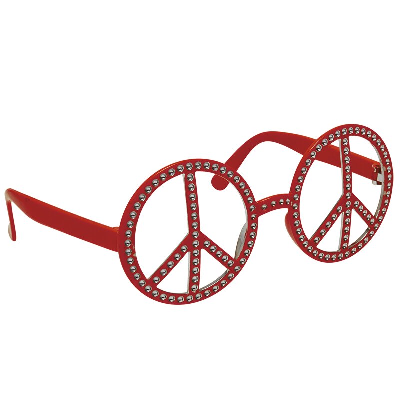 Peace Brille rot
