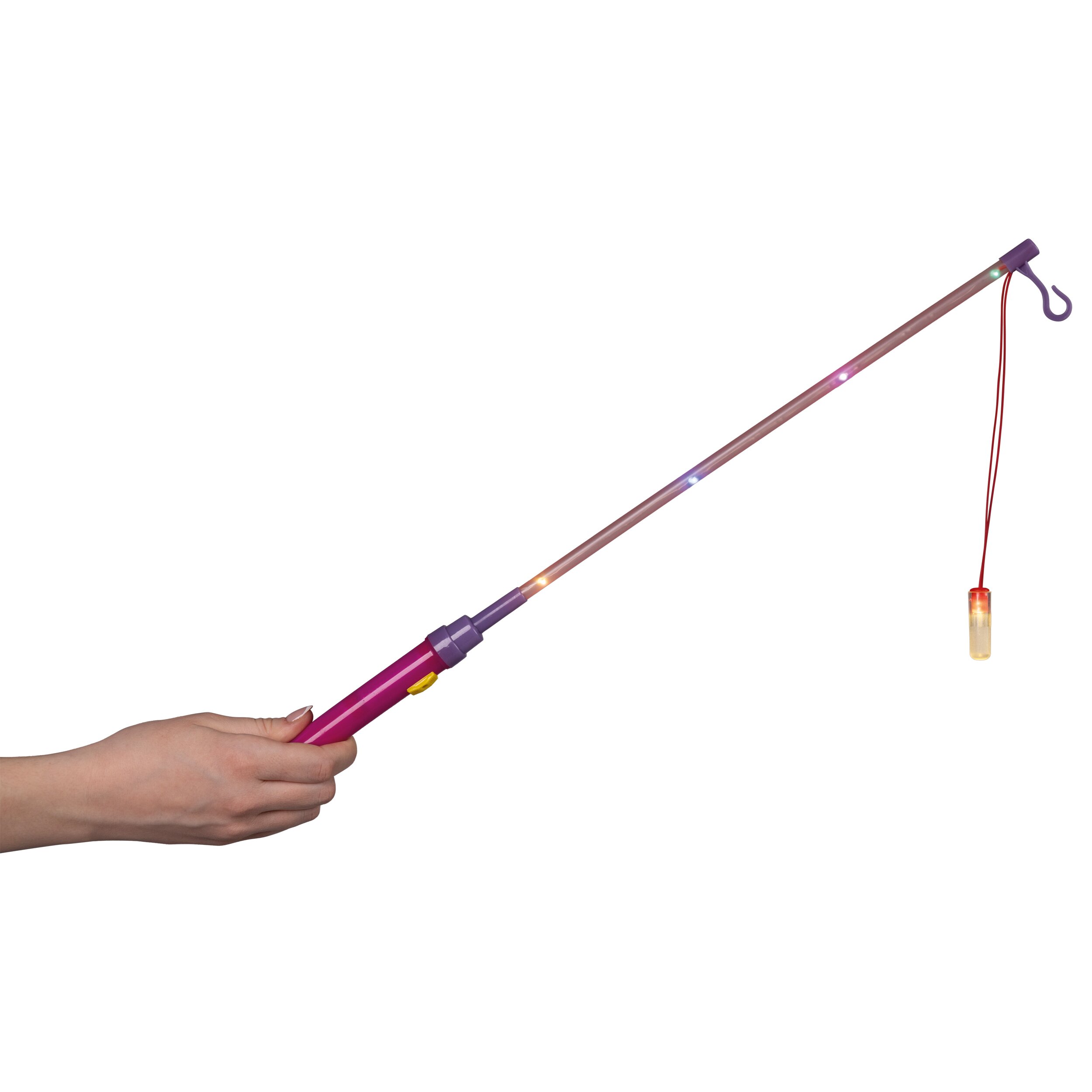 Laternenstab pink/violett/transparent, LED, 50cm
