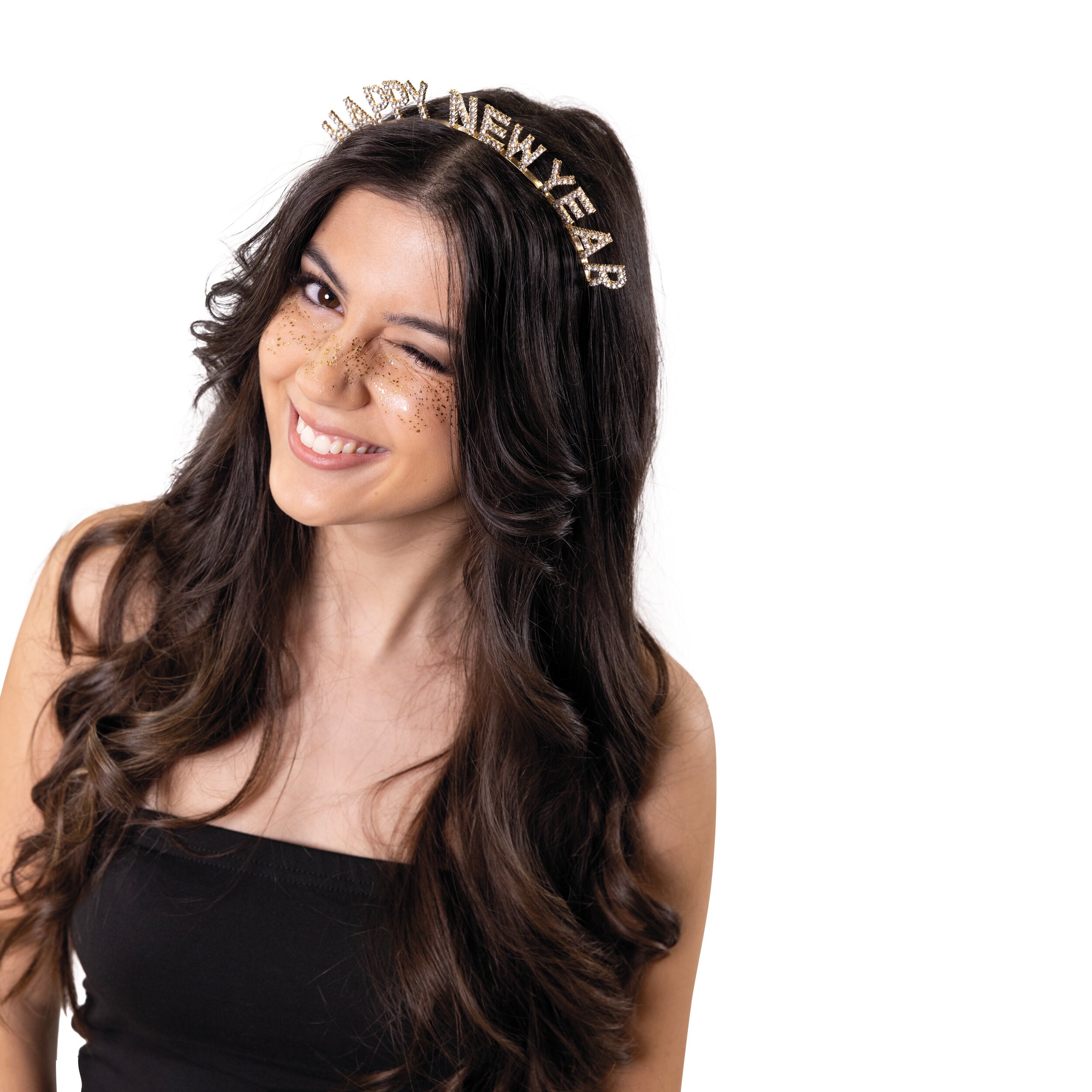 Glitter Haarreif Happy New Year