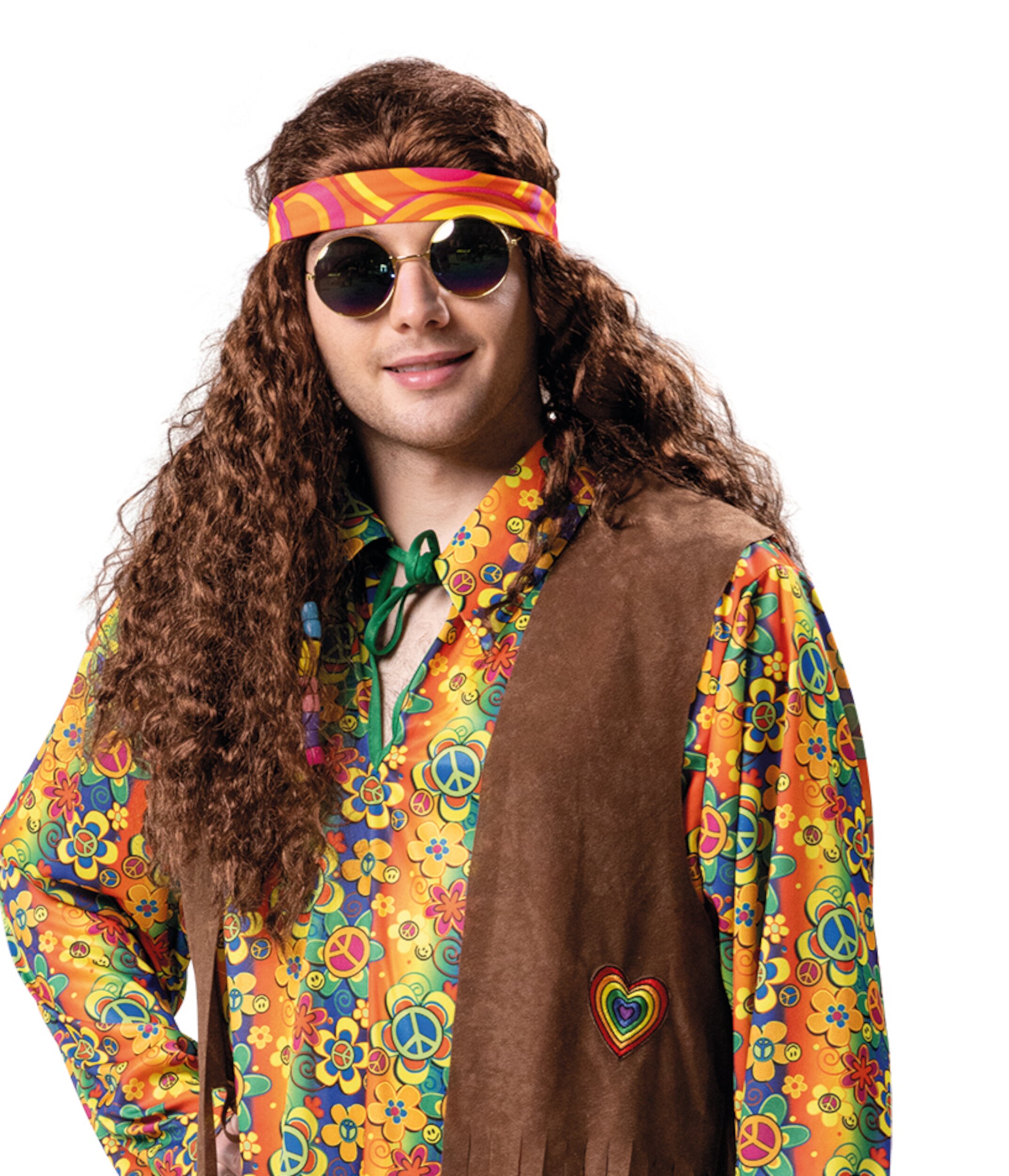 Hippie Perücke mit Tuch