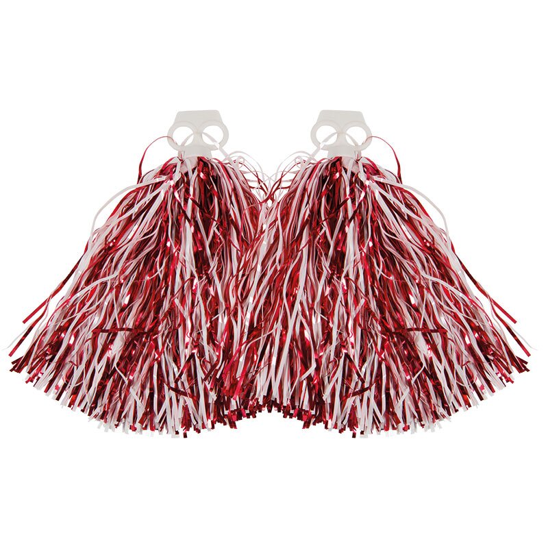 Pompons rot-weiß